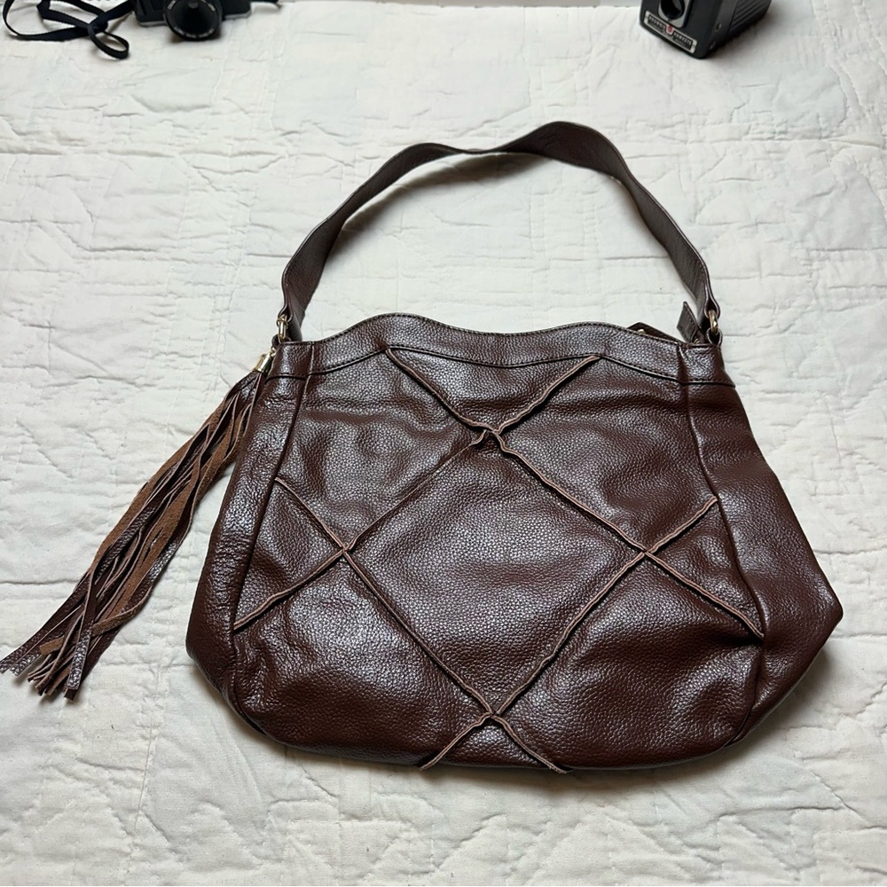 Y2K Leather Hobo Shoulder Bag | Slouchy Boho Minimalist · Nyla Noon
